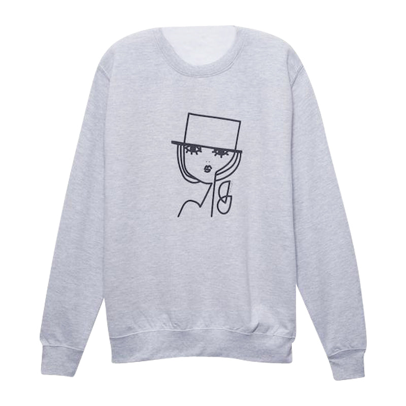 Sweatshirt. "the hat" (gray)