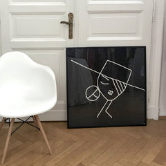 Carré IRMA slate black