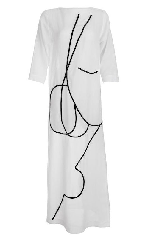Boatline dress IRMA. White