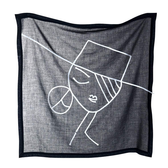Carré IRMA slate black